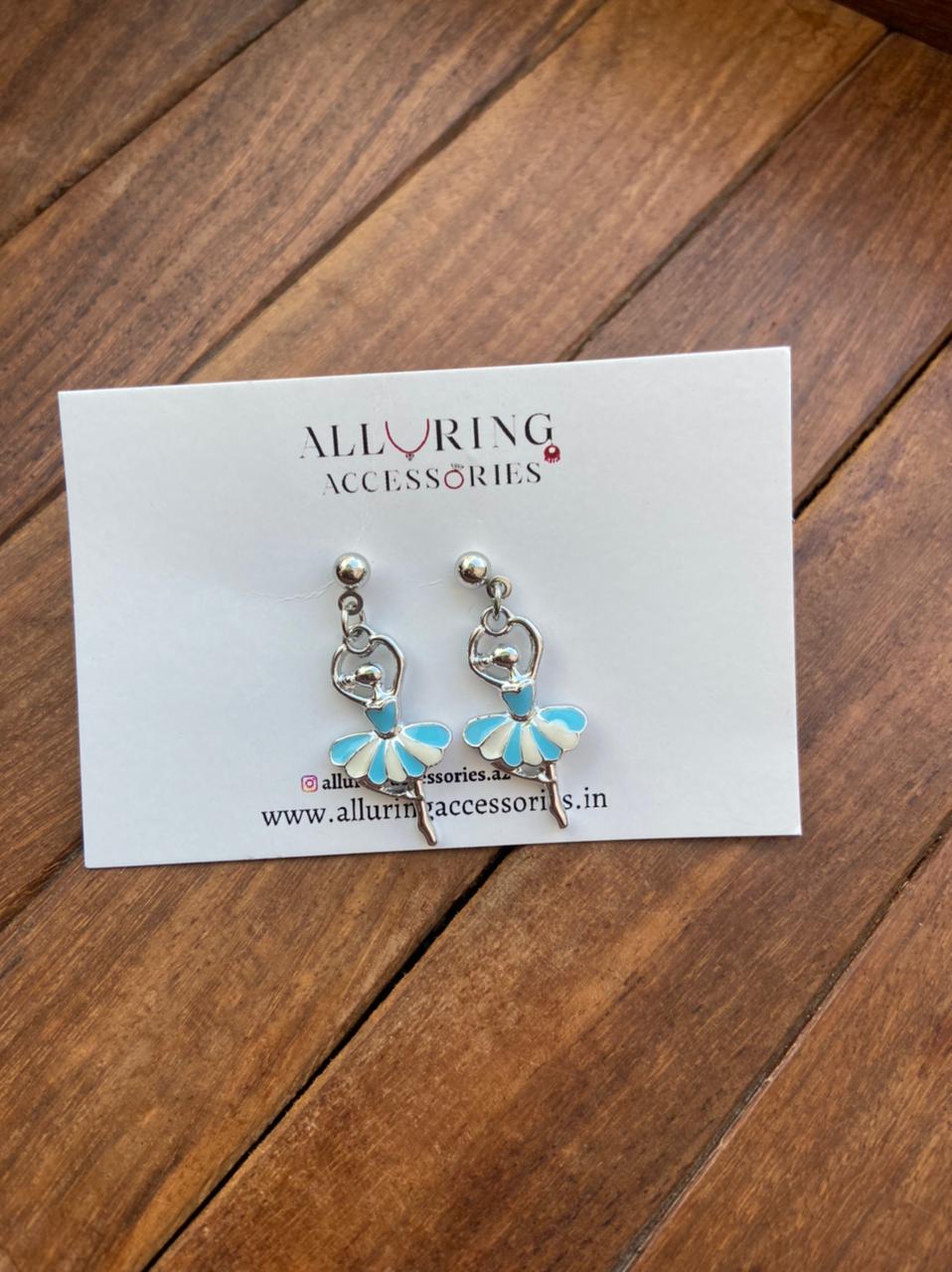 Colourful ballet dancing girl earrings - Alluring Accessories