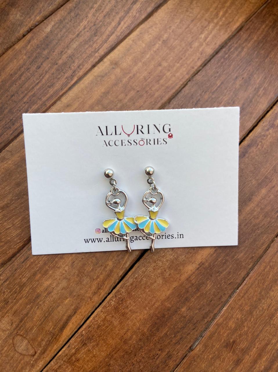 Colourful ballet dancing girl earrings - Alluring Accessories