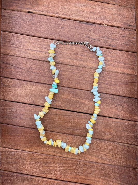 Crystal beaded colourful necklace - Alluring Accessories