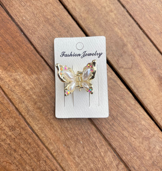 Cute mini butterfly pearl clip - Alluring Accessories