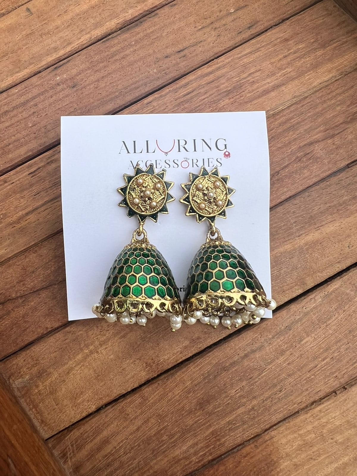 Deepika padukone inspired meenakari jhumkas - Alluring Accessories