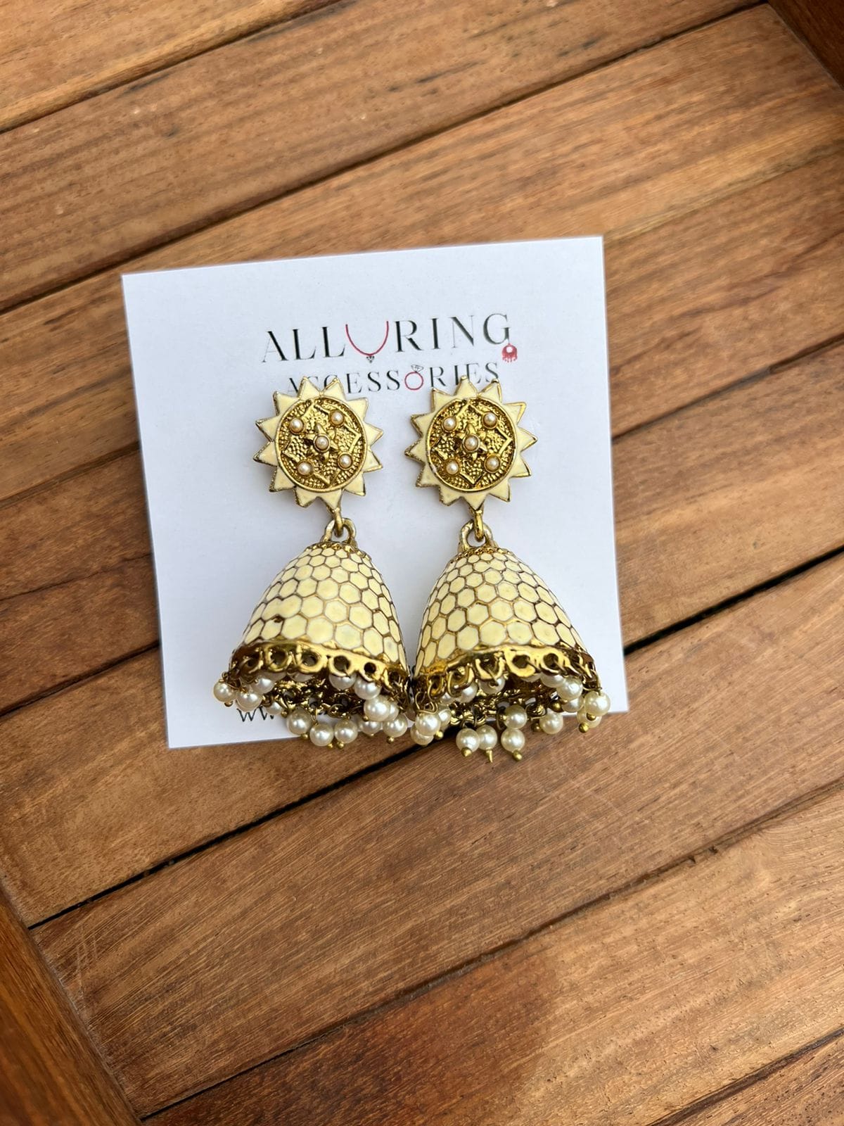 Deepika padukone inspired meenakari jhumkas - Alluring Accessories