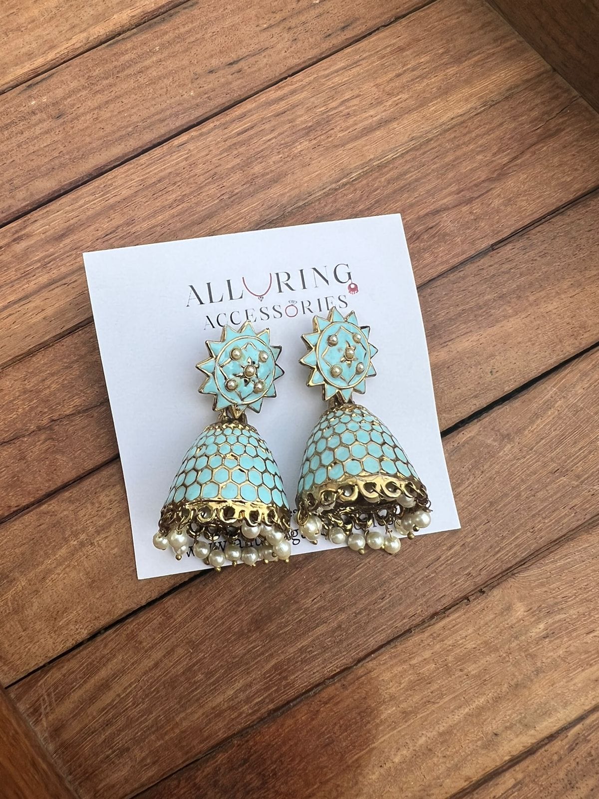 Deepika padukone inspired meenakari jhumkas - Alluring Accessories