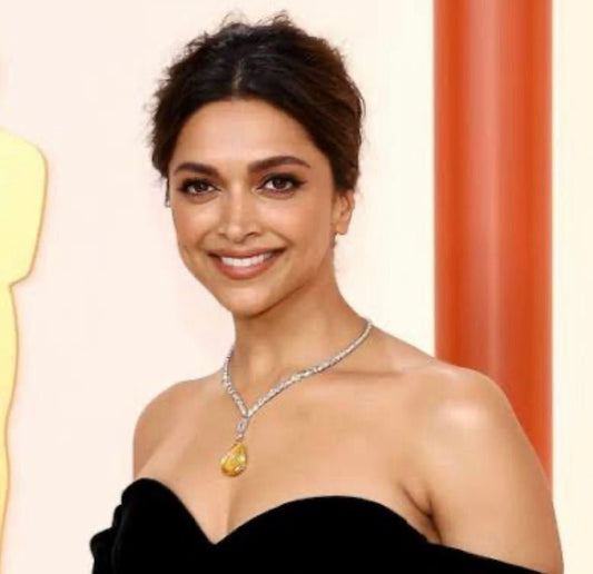 Deepika padukone inspired solitaire necklace with earrings - Alluring Accessories