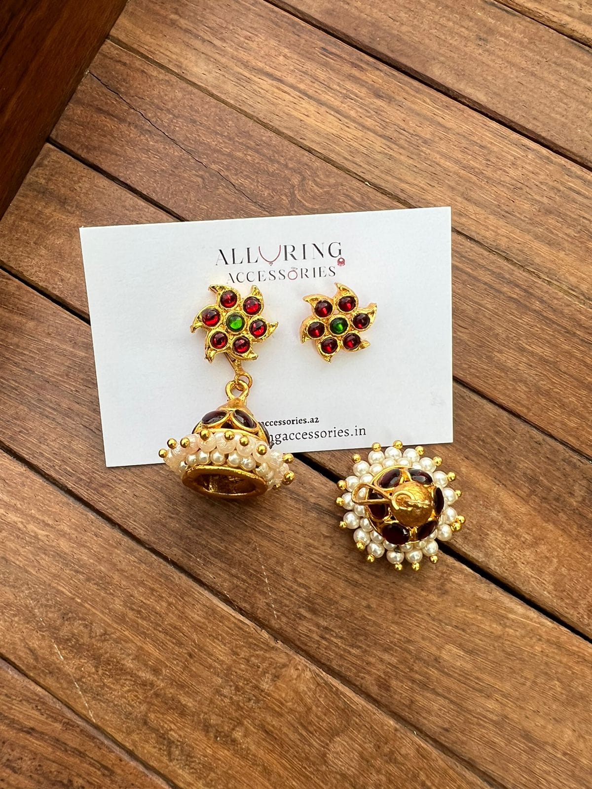 Detachable kemp jhumkas - Alluring Accessories