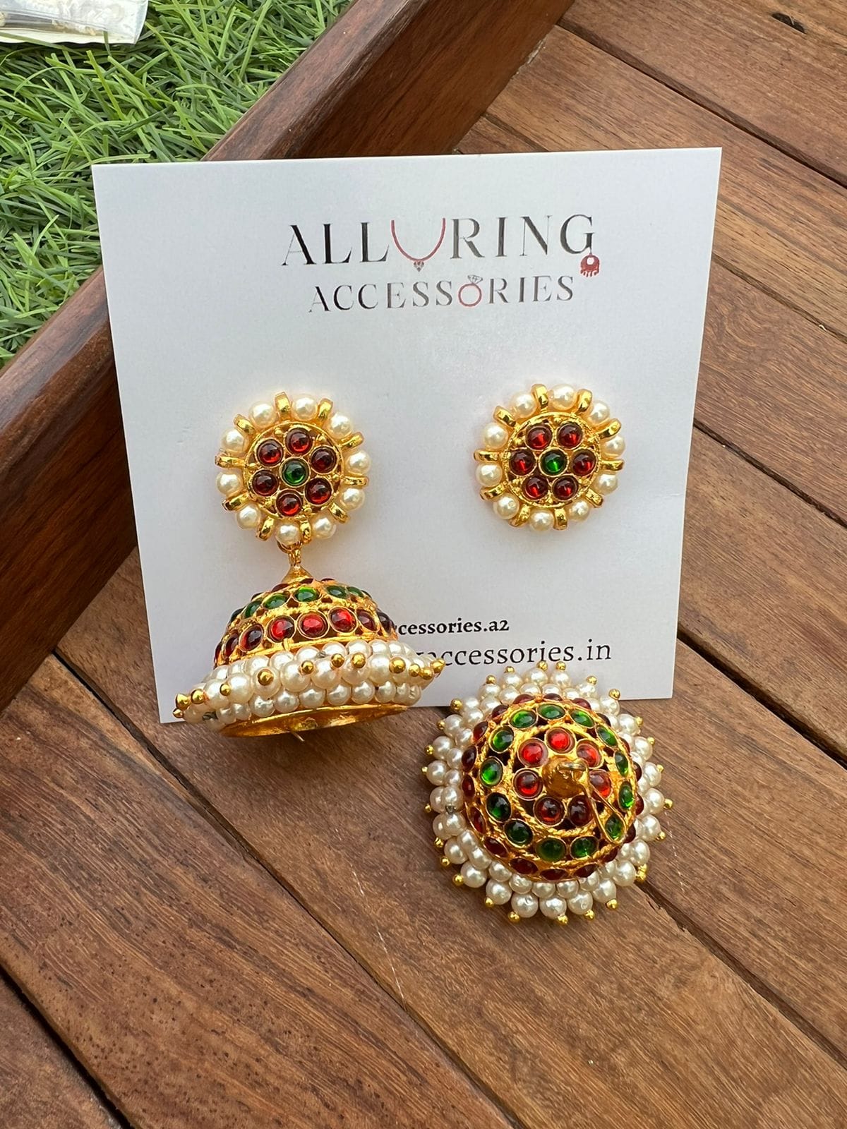 Detachable kemp jhumkas - Alluring Accessories