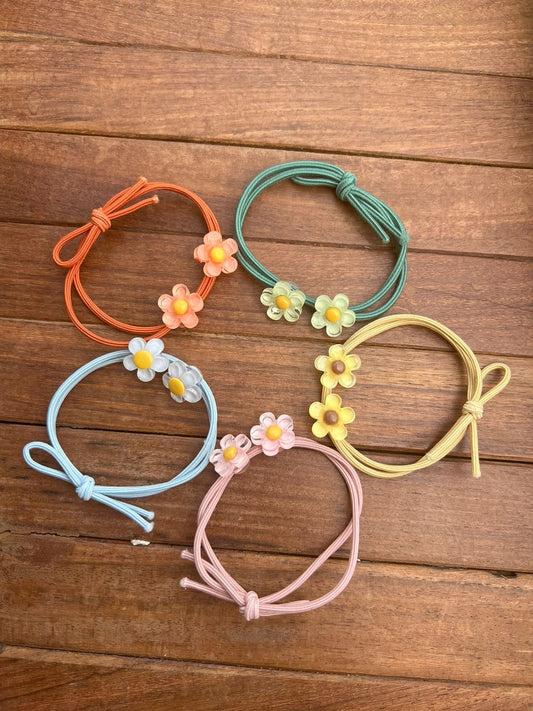 Dual flower pastel bands combo - Alluring Accessories