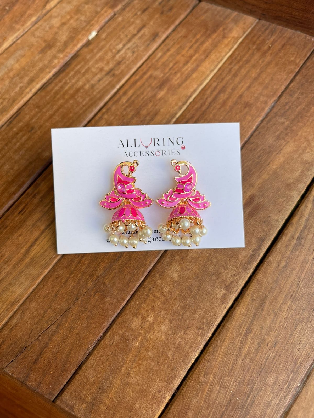 Dual peacock meenakari jhumkas - Alluring Accessories