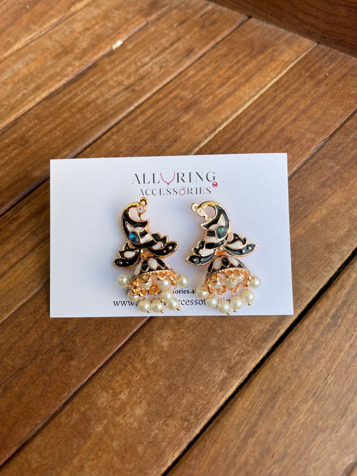 Dual peacock meenakari jhumkas - Alluring Accessories