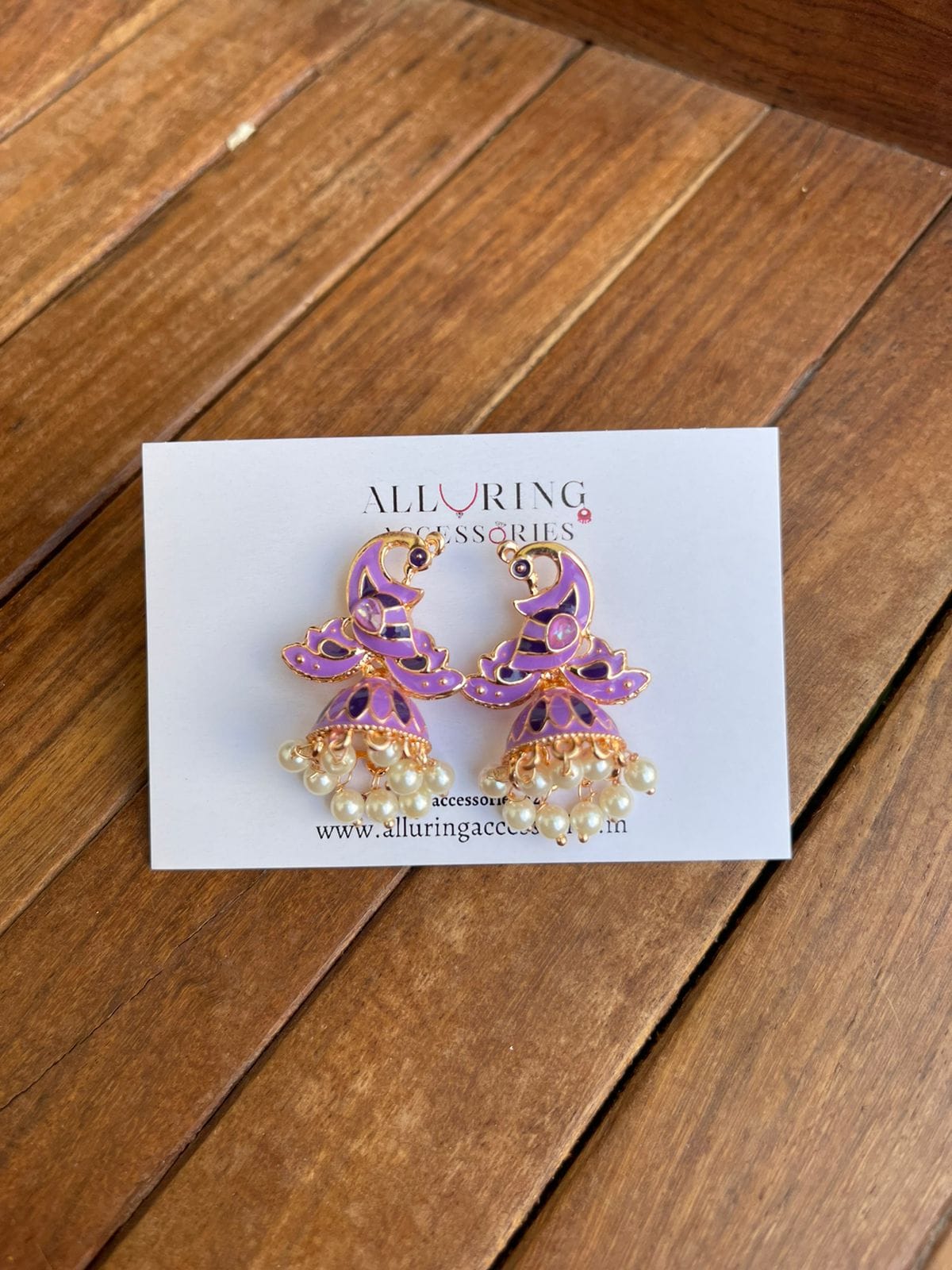 Dual peacock meenakari jhumkas - Alluring Accessories