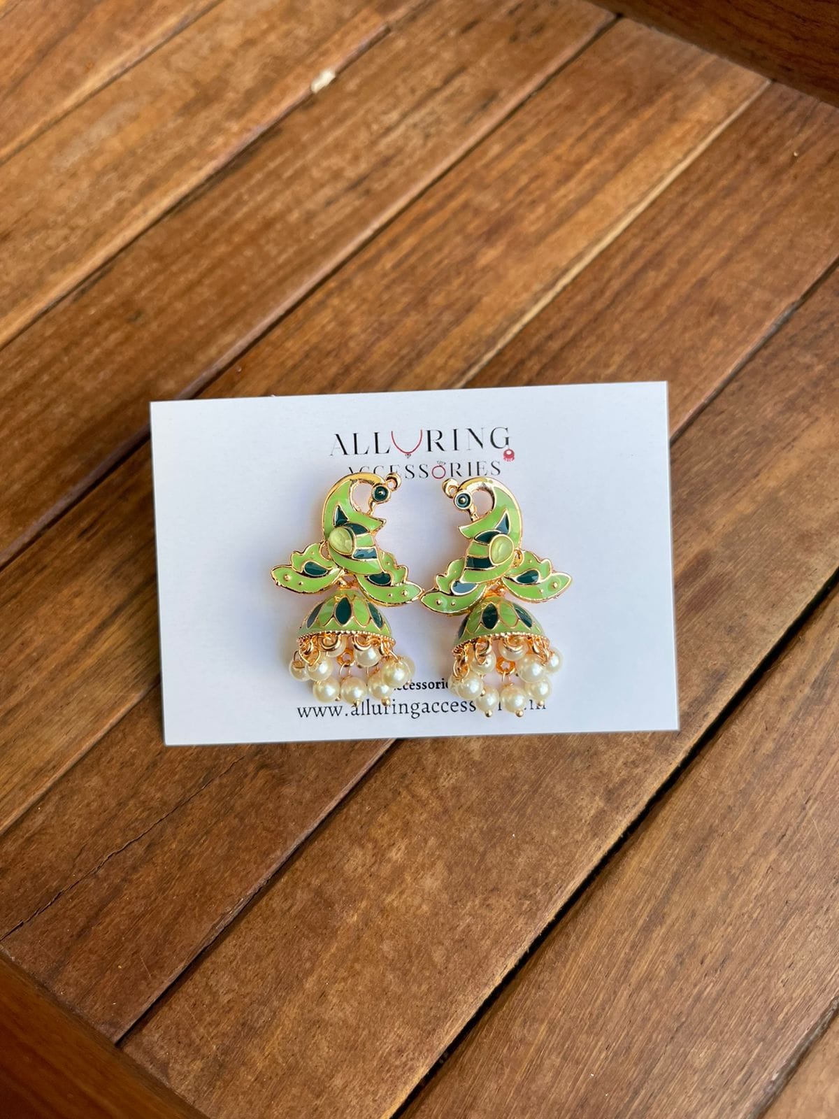 Dual peacock meenakari jhumkas - Alluring Accessories