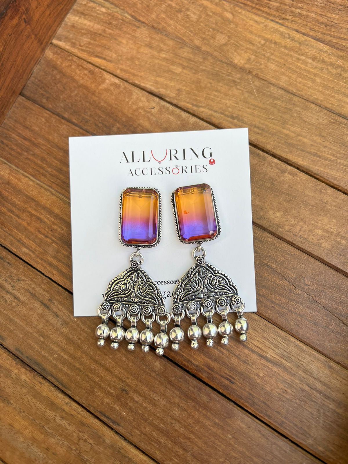 Dual Shade Afghani Earrings - Alluring Accessories