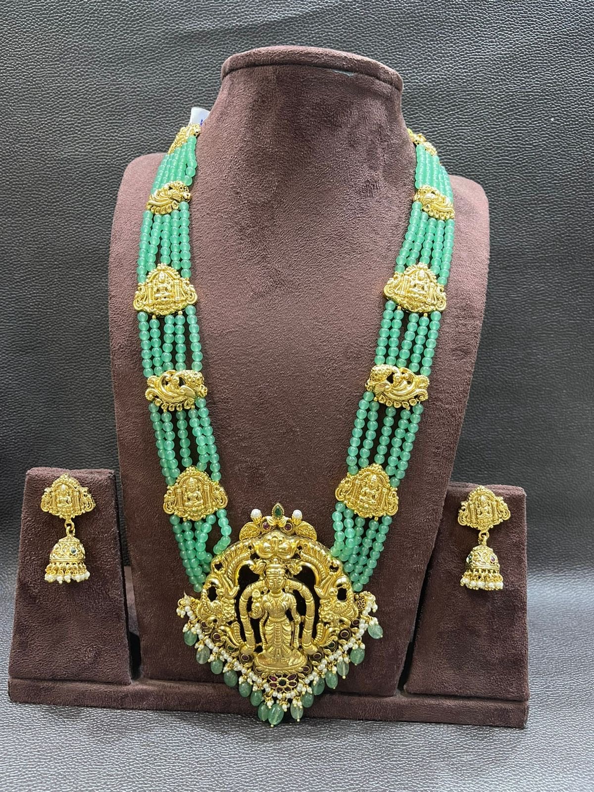 Five layered lakshmi peacock antique heavy necklace - Alluring Accessories