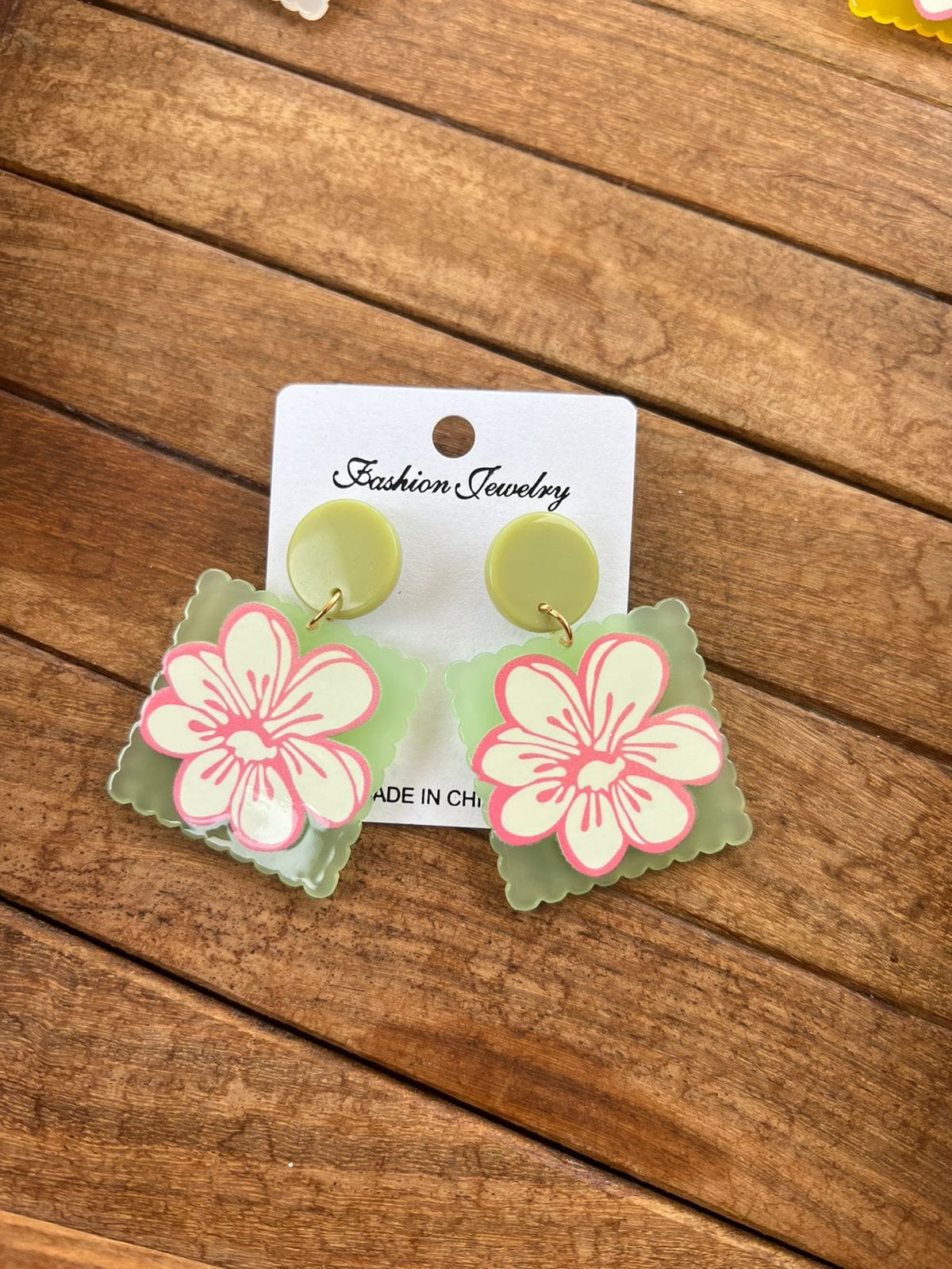 Flower digital earrings - Alluring Accessories