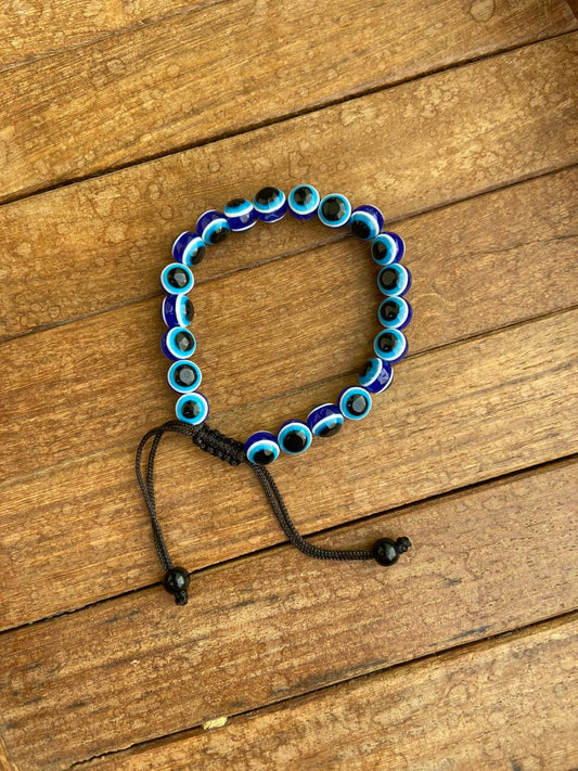 Full of evil eye adjustable bracelet - Alluring Accessories