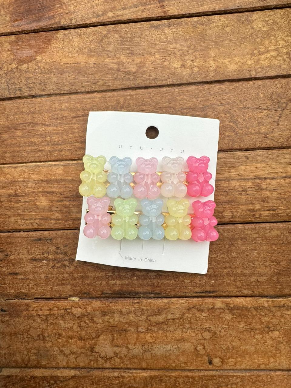 Full of teddy pastel clips - Alluring Accessories