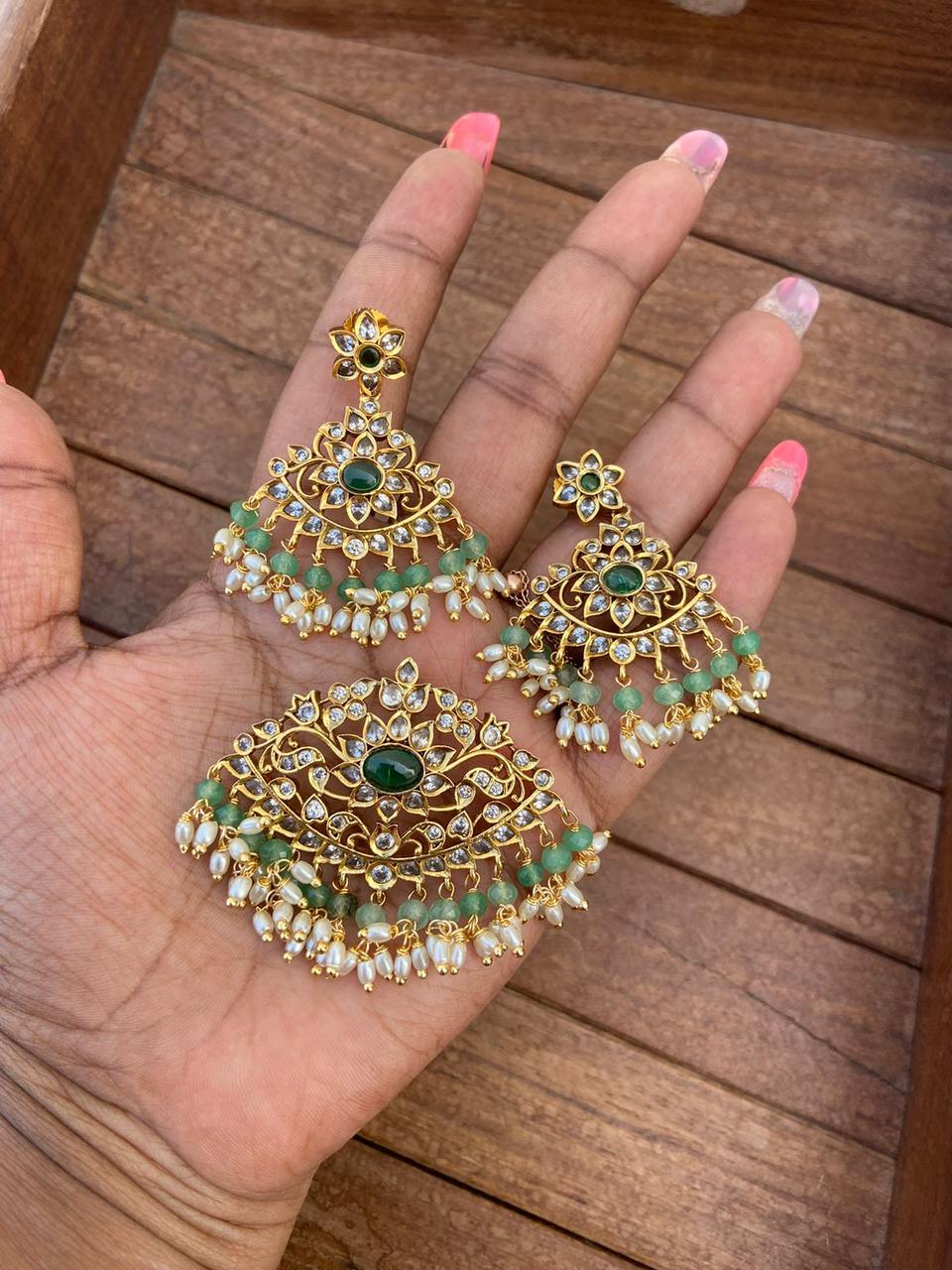 Guttapusalu locket with matching chandbali earrings - Alluring Accessories