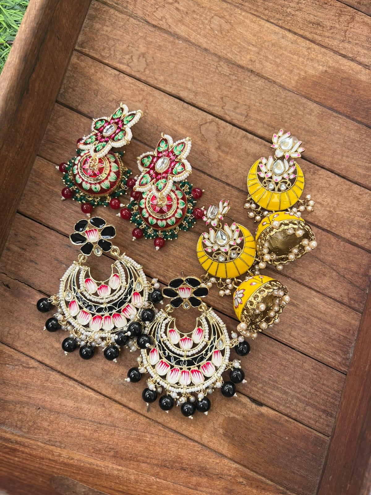 Heavy look meenakari combo - Alluring Accessories