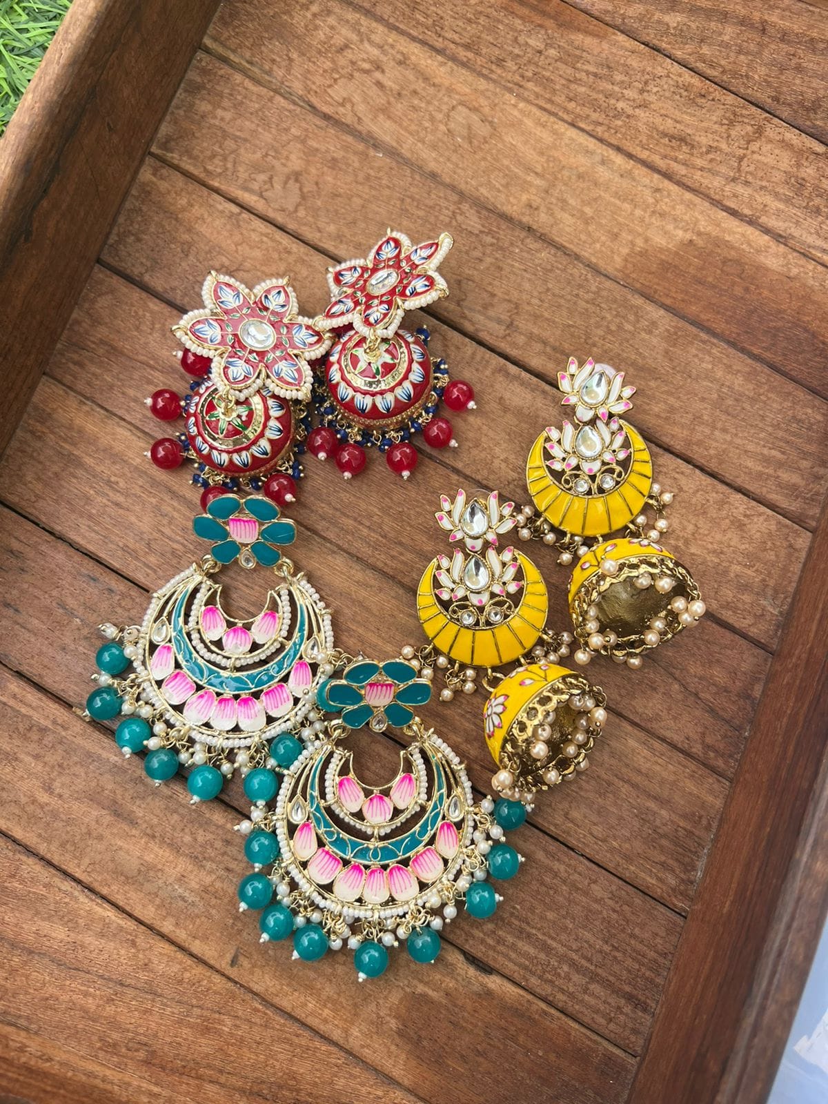 Heavy look meenakari combo - Alluring Accessories