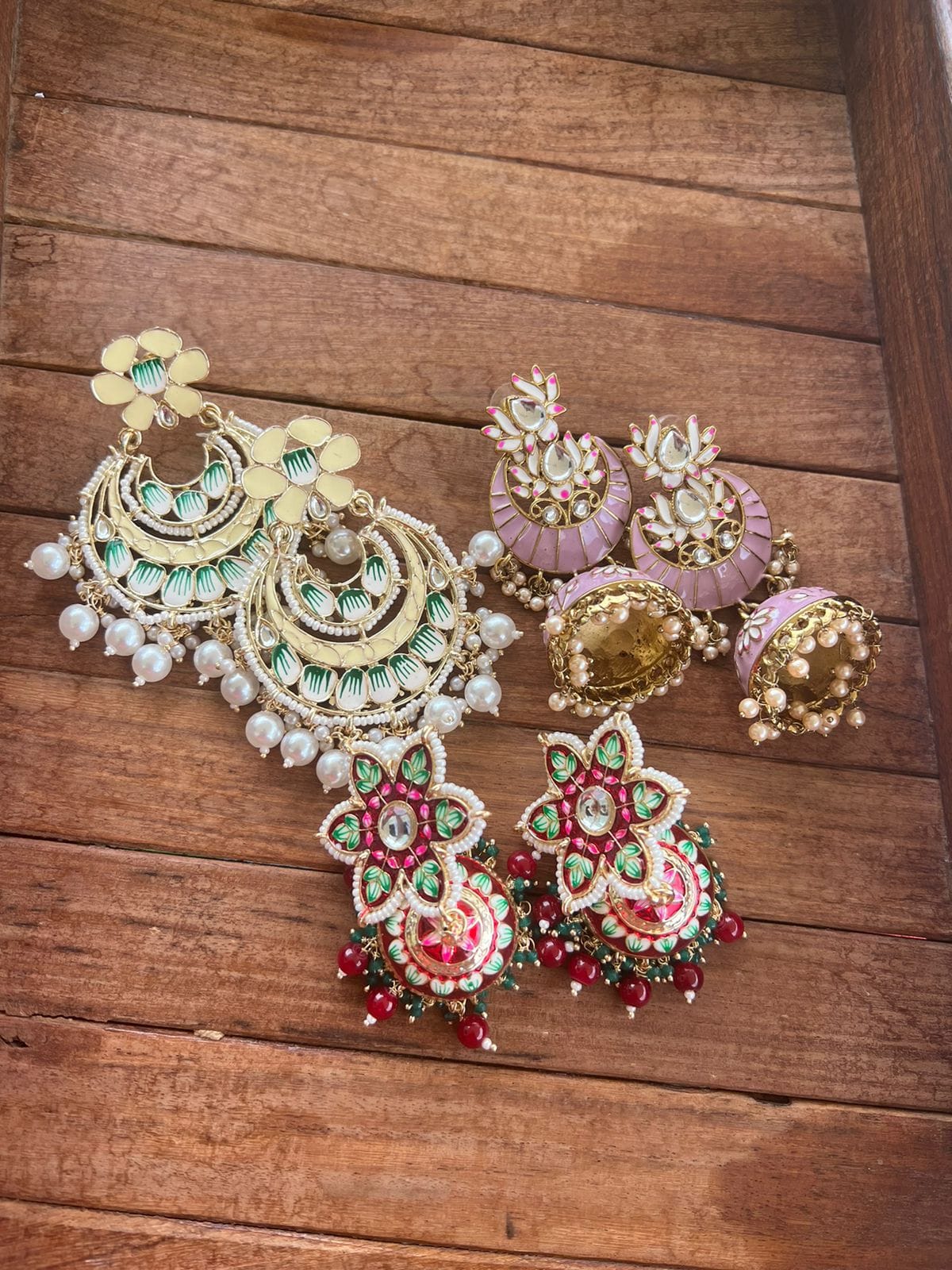 Heavy look meenakari combo - Alluring Accessories