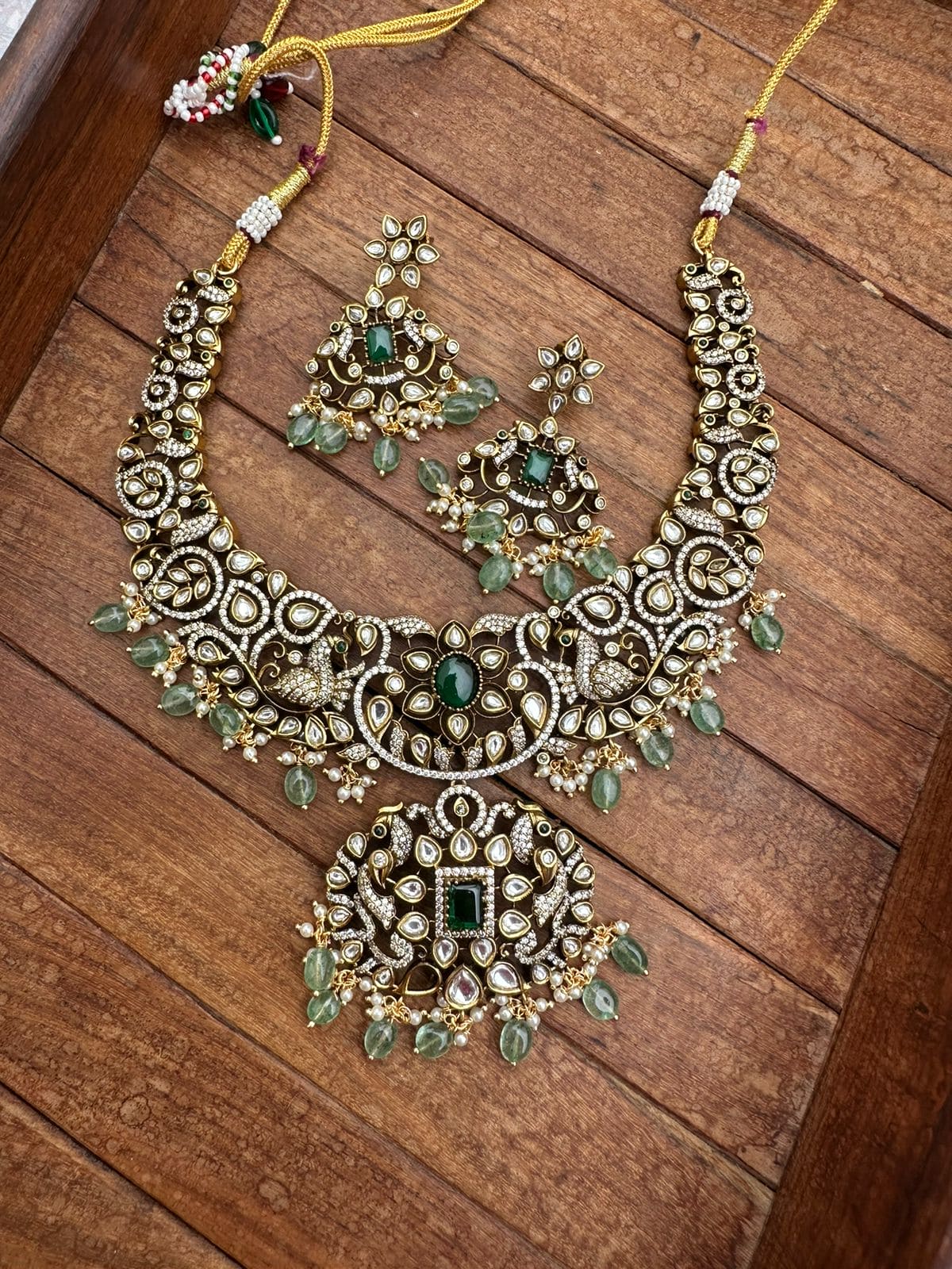 Heavy victorian peacock necklace design 3 - Alluring Accessories