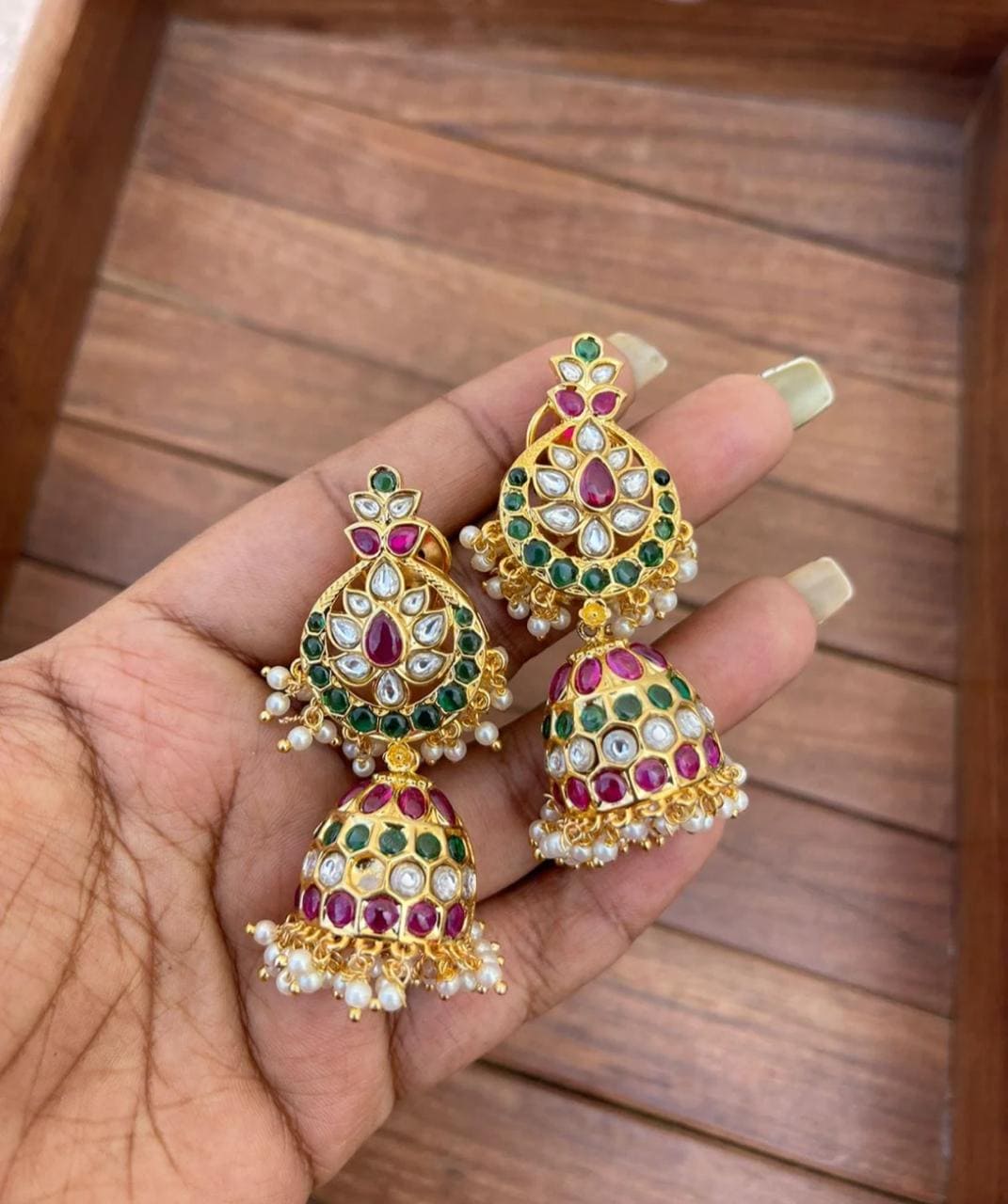 Kemp jhumkas design 2 - Alluring Accessories