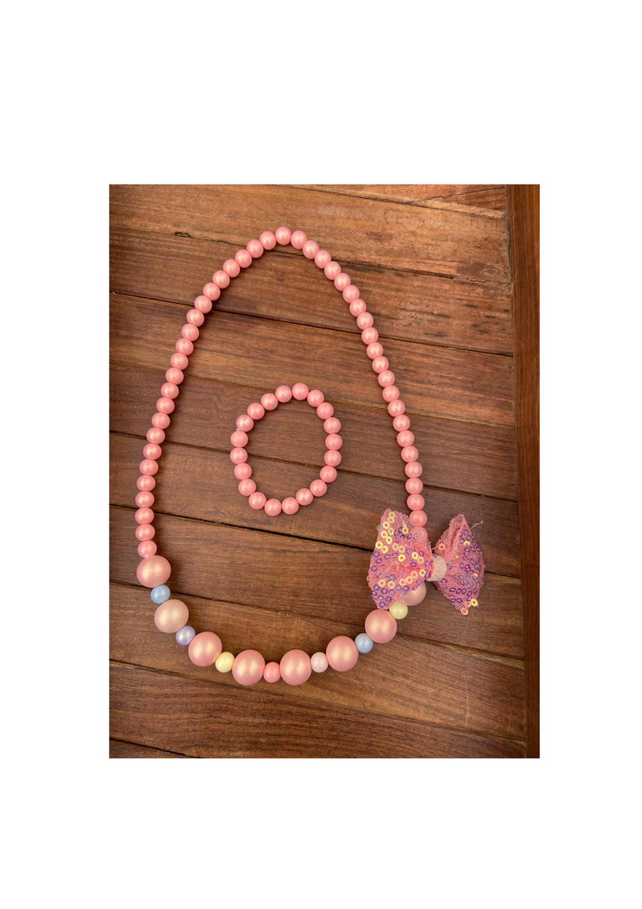 Kids bow necklace and bracelet - Alluring Accessories