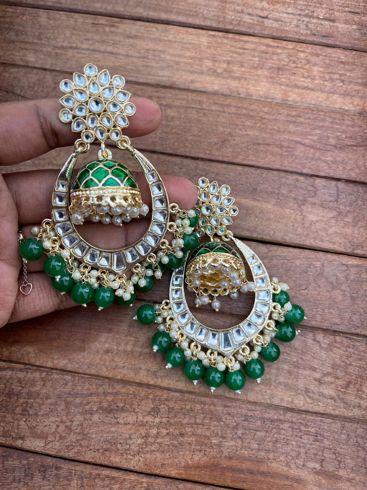 Kundan meenakari chandbalis - Alluring Accessories