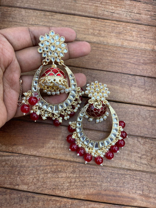 Kundan meenakari chandbalis - Alluring Accessories