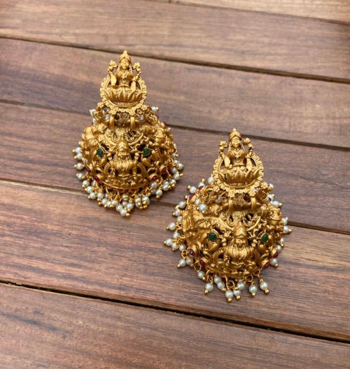 Lakshmi Devi Jhumkas - Alluring Accessories