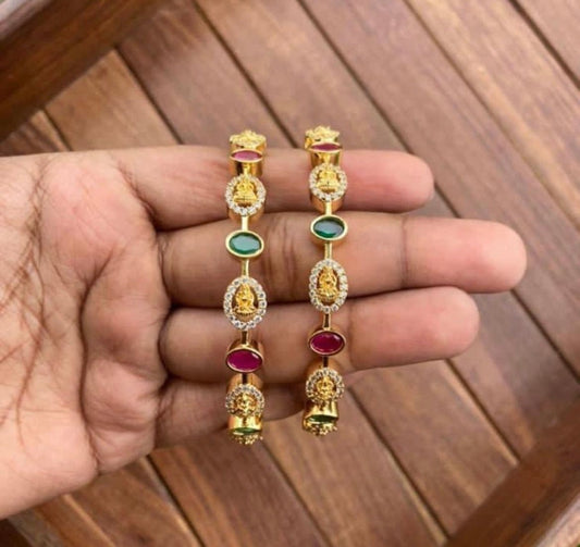 Lakshmi devi multi coloured bangles - Alluring Accessories
