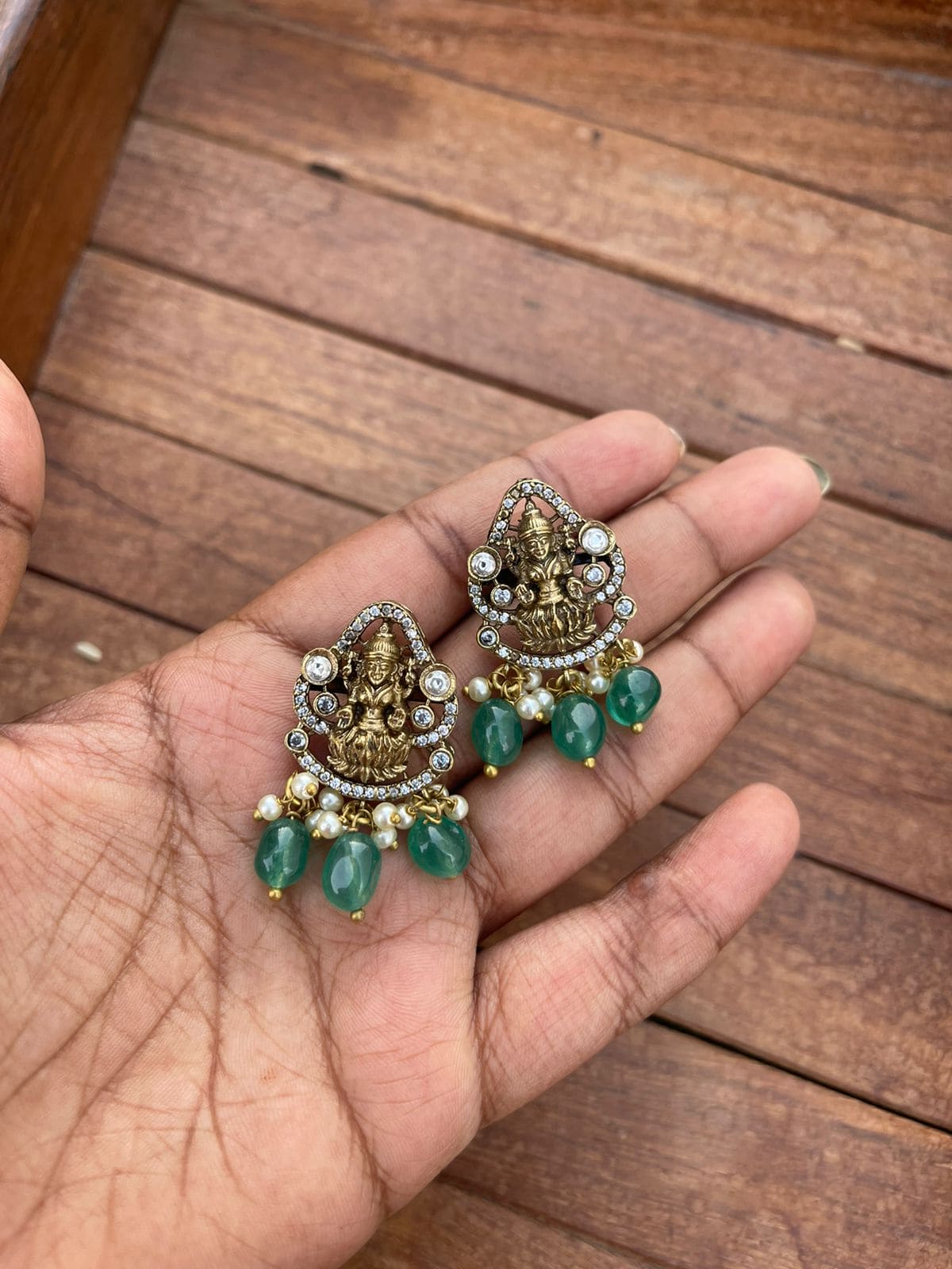 Lakshmi Victorian pearl studs - Alluring Accessories