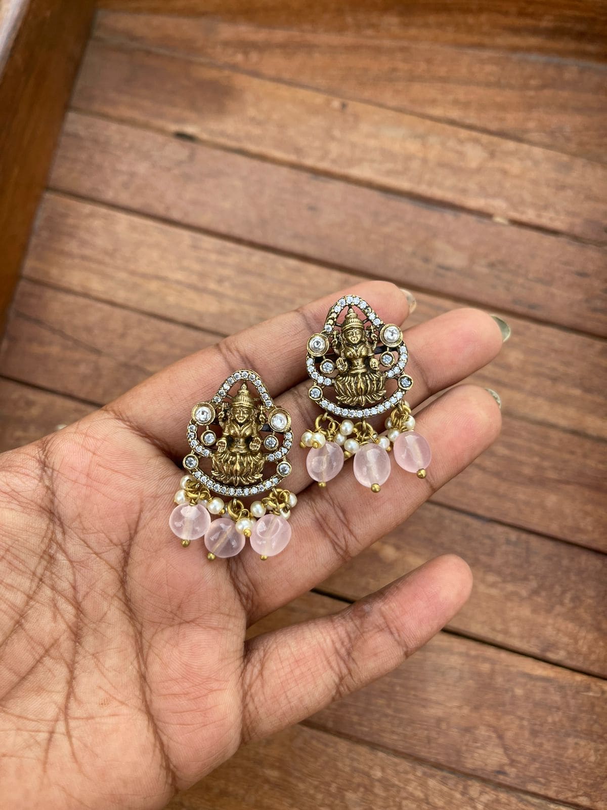 Lakshmi Victorian pearl studs - Alluring Accessories