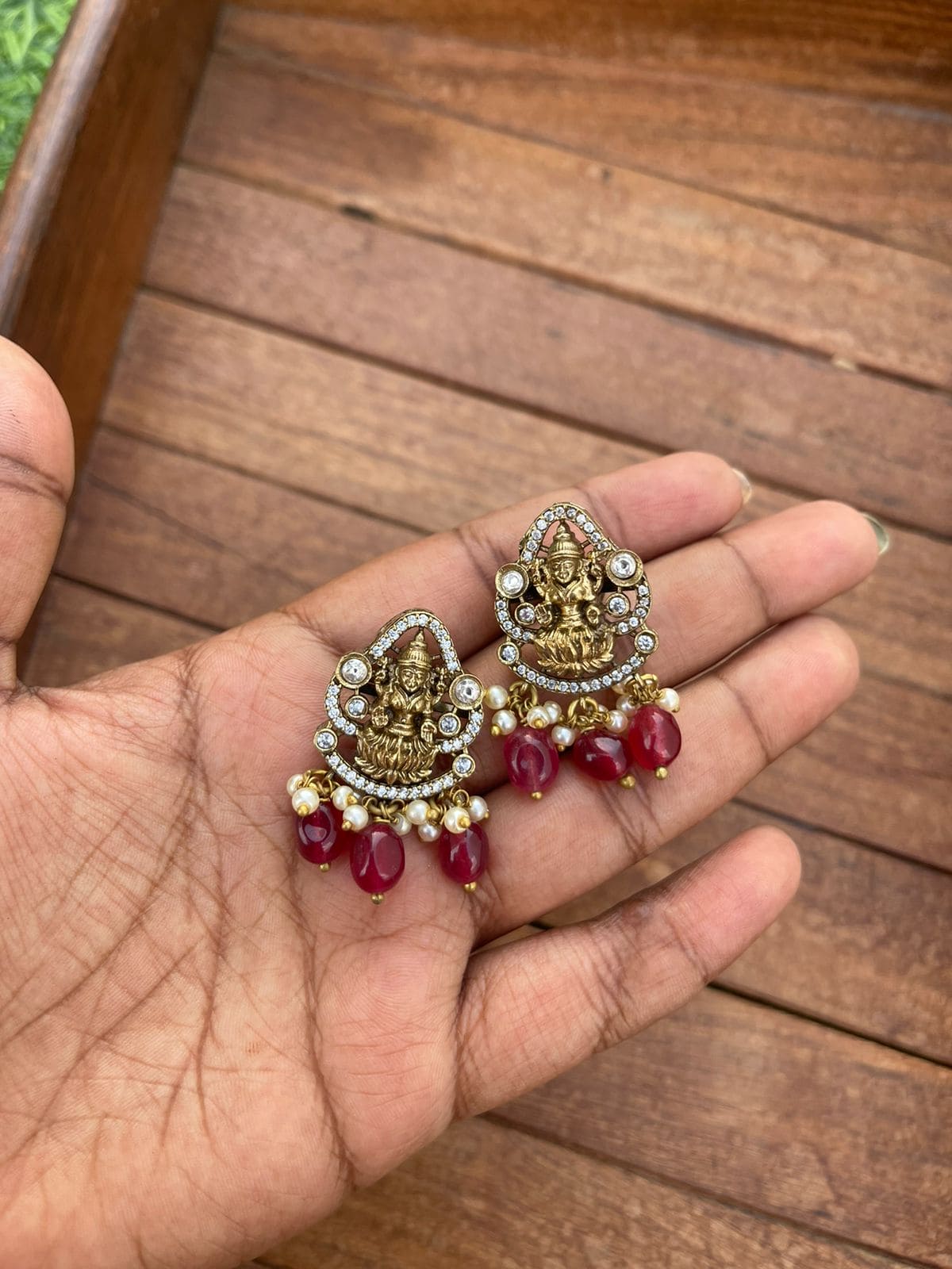 Lakshmi Victorian pearl studs - Alluring Accessories