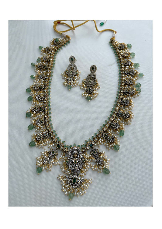 Lord balaji long victorian guttapusalu necklace ( lord venkateshwar swamy) - Alluring Accessories