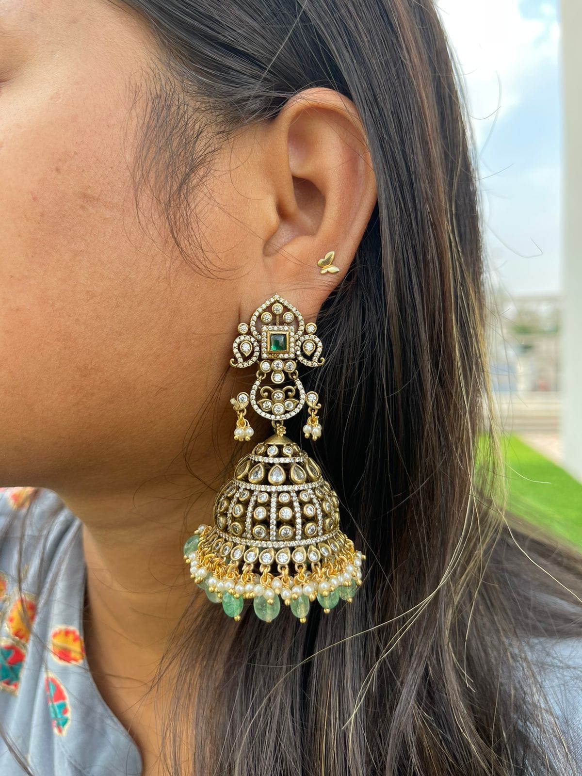 Mango heavy look cone victorian jhumkas - Alluring Accessories