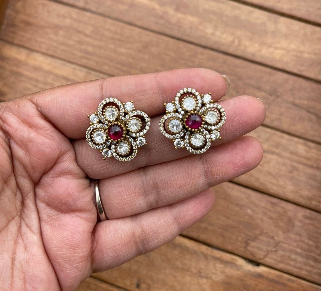 moissanite flower studs design 3 - Alluring Accessories