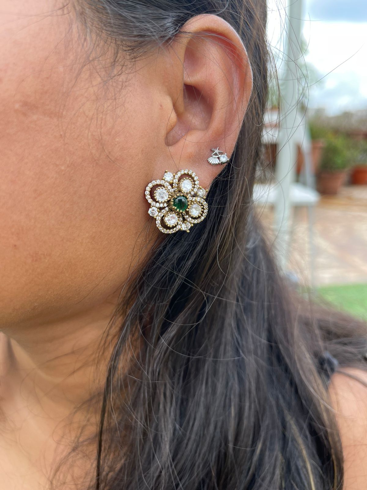 moissanite flower studs design 3 - Alluring Accessories