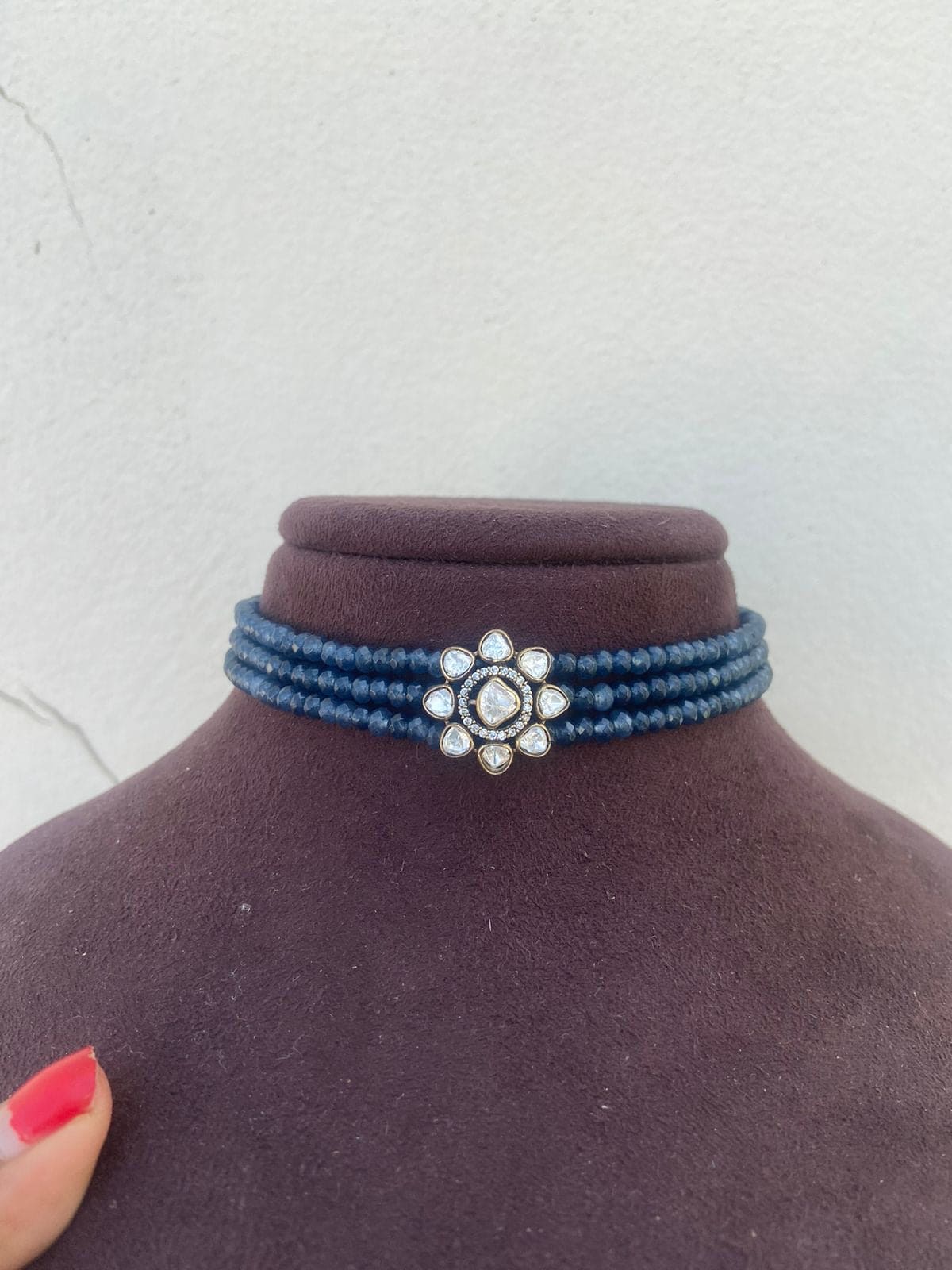 Moissanite single flower choker - Alluring Accessories