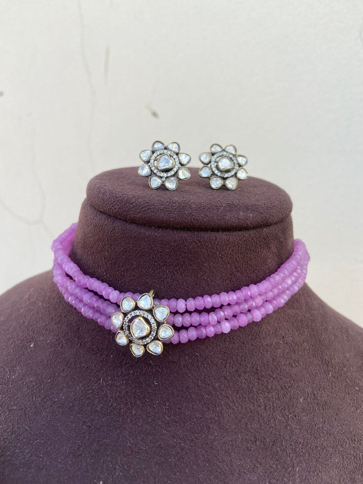 Moissanite single flower choker - Alluring Accessories