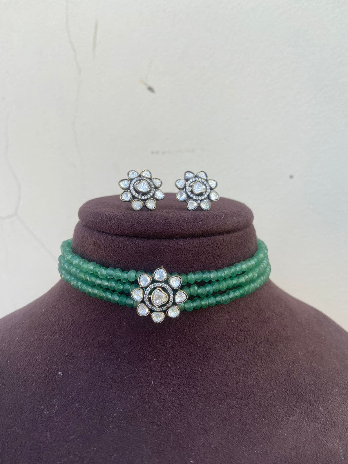 Moissanite single flower choker - Alluring Accessories