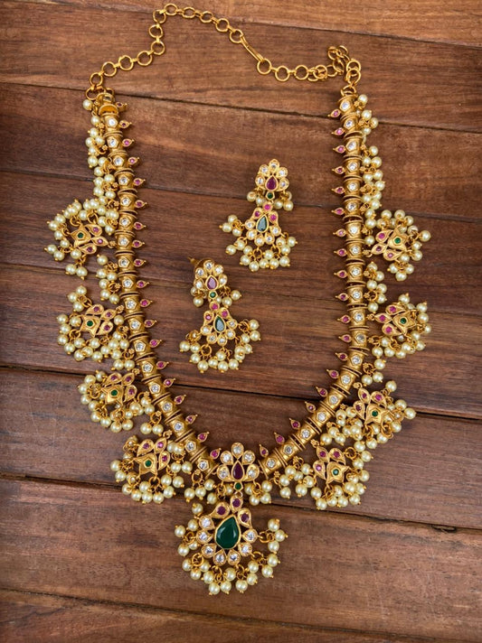 Multi coloured guttapusalu necklace
