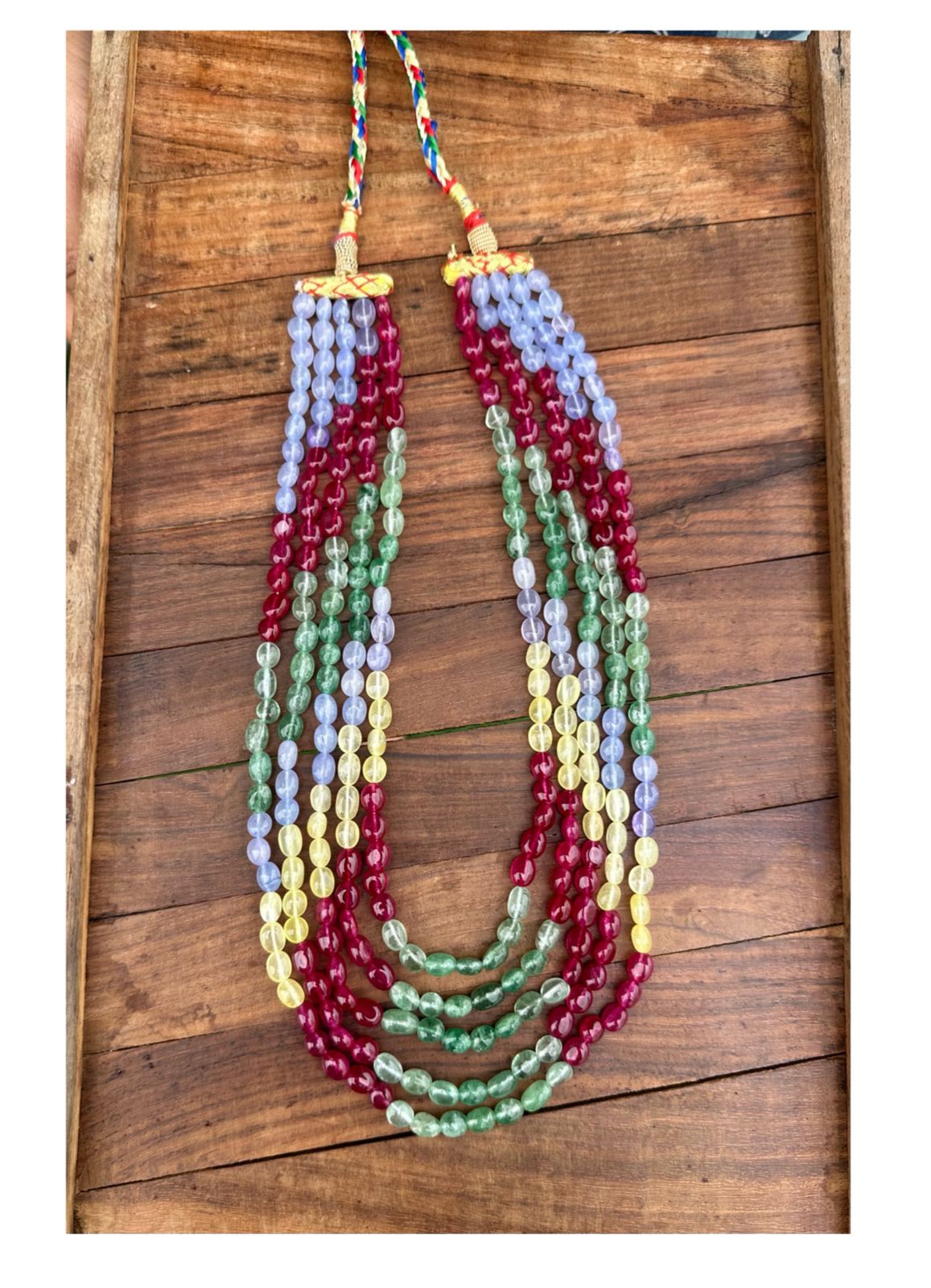 Multi coloured strawberry beads mala - Alluring Accessories