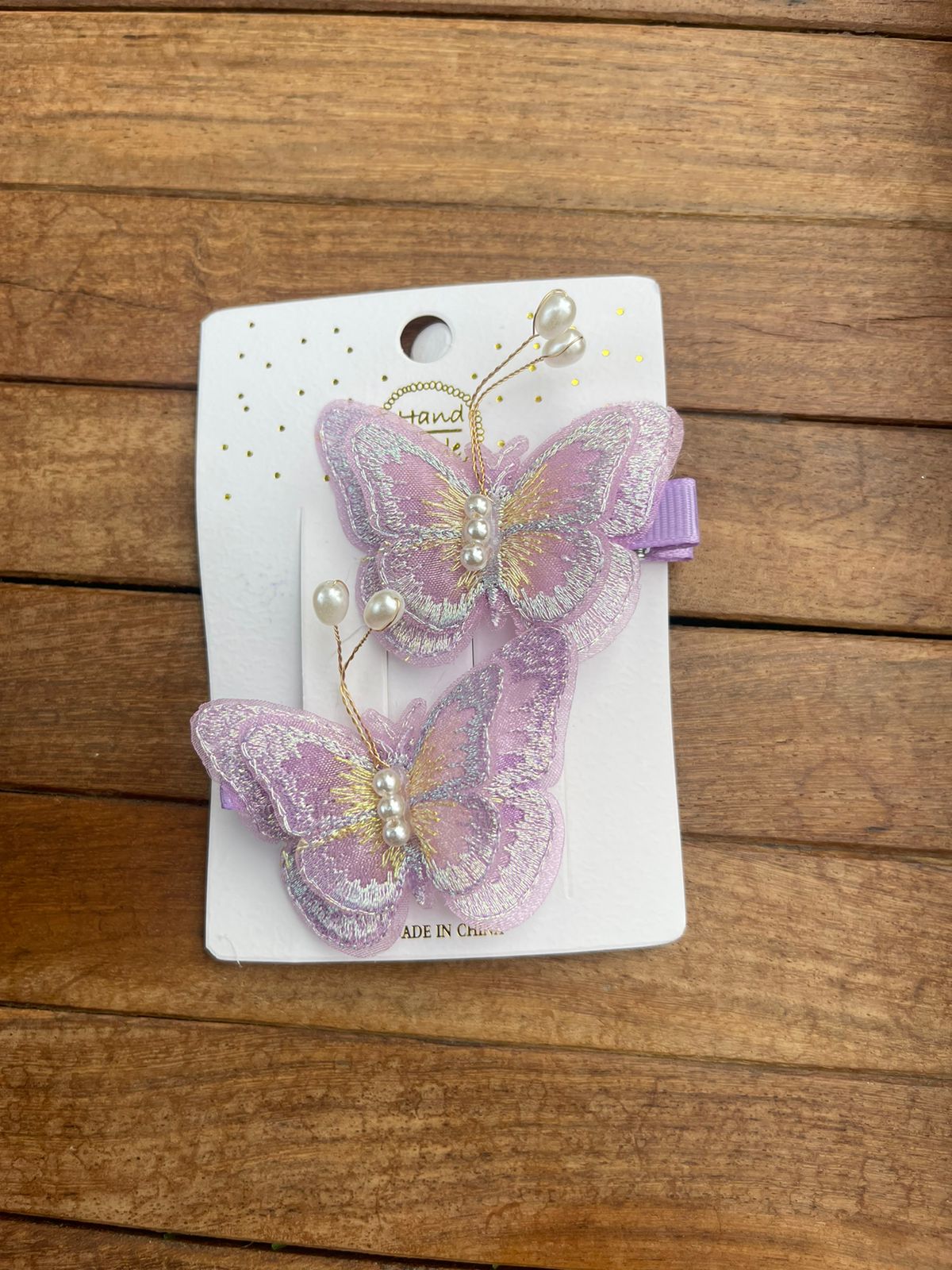 New butterfly pearl alligator clip combo - Alluring Accessories