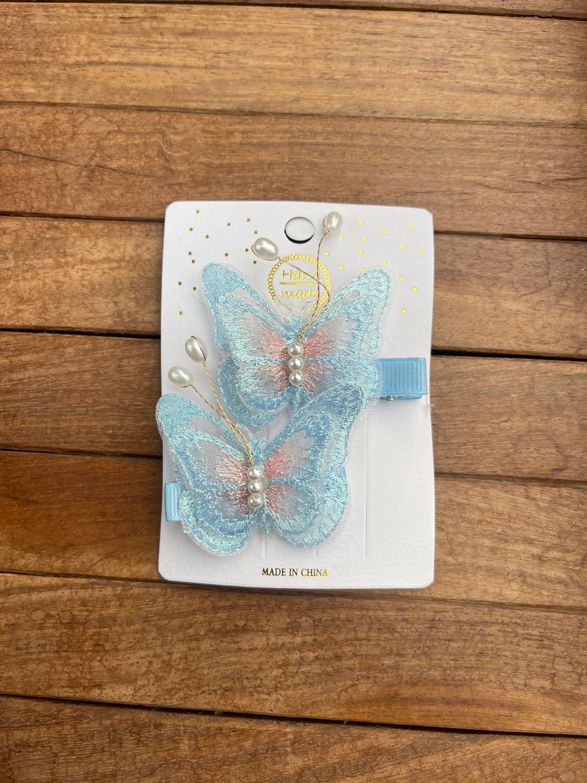 New butterfly pearl alligator clip combo - Alluring Accessories