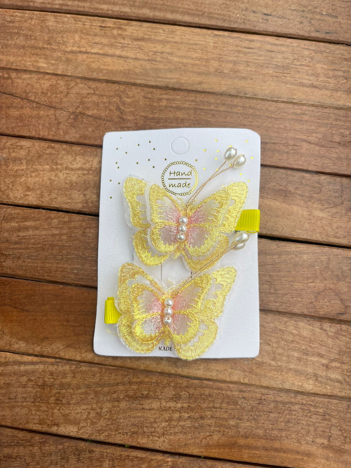 New butterfly pearl alligator clip combo - Alluring Accessories