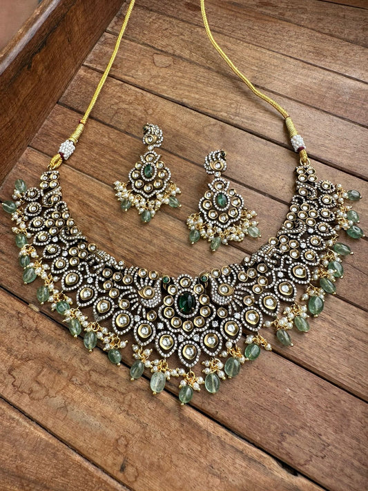 New heavy look peacock affordable victorian necklace - Alluring Accessories