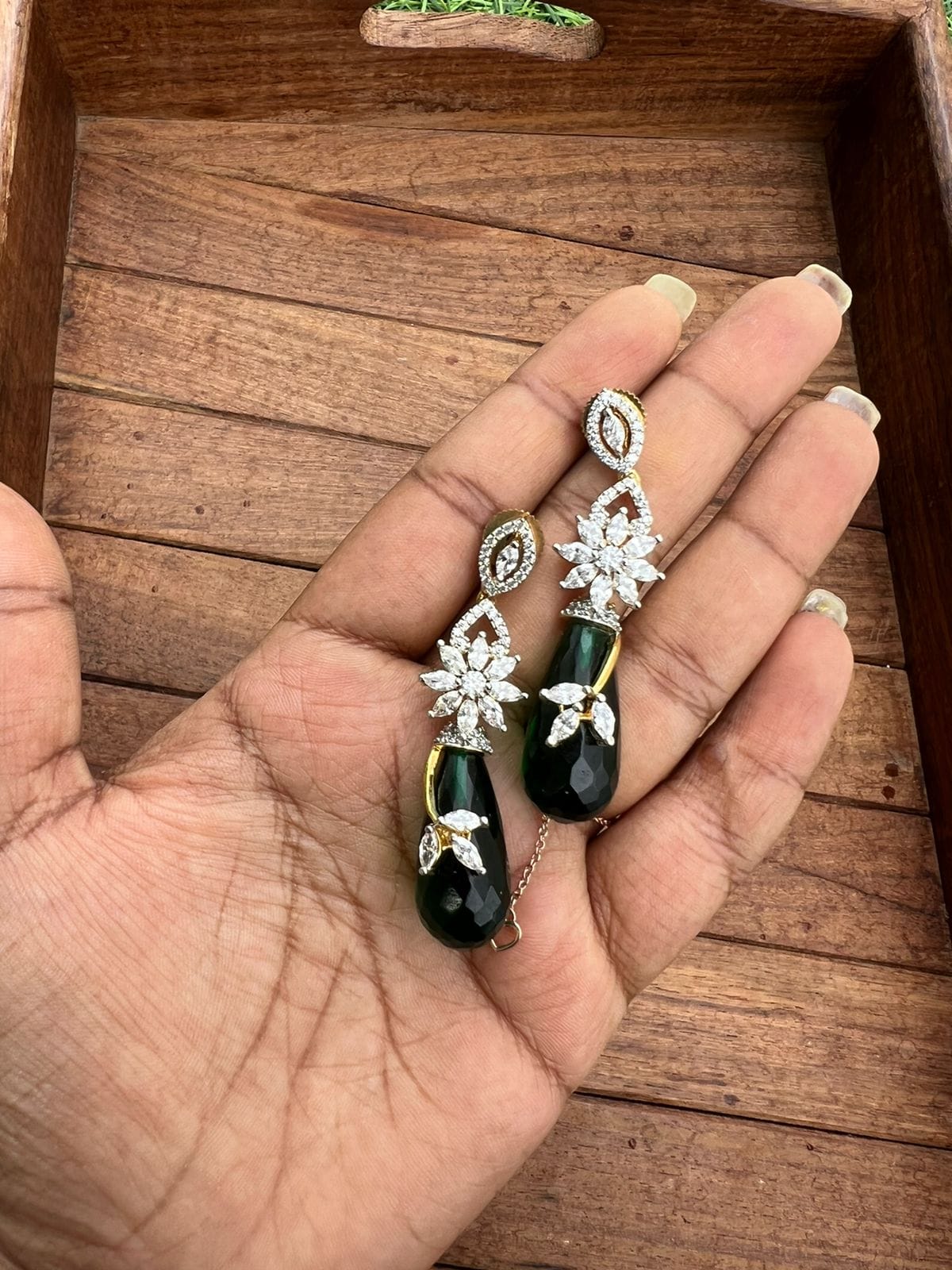 Partywear crystal earrings