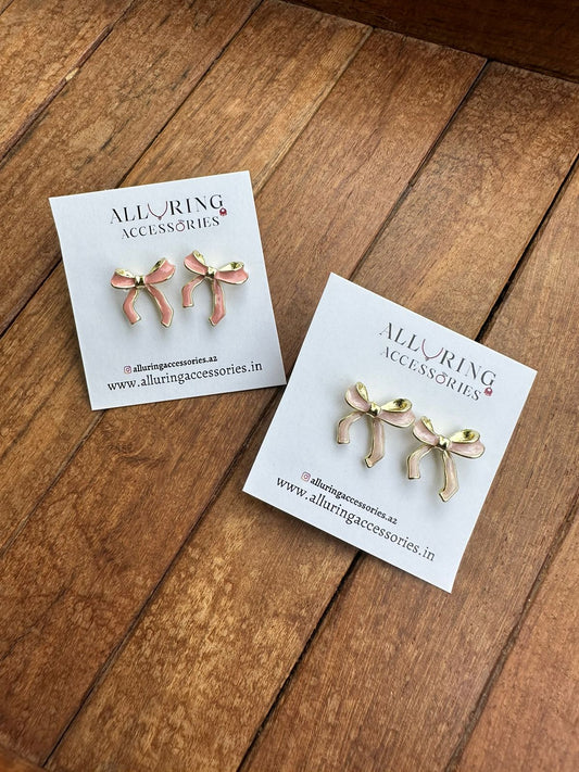 Pastel bow studs - Alluring Accessories