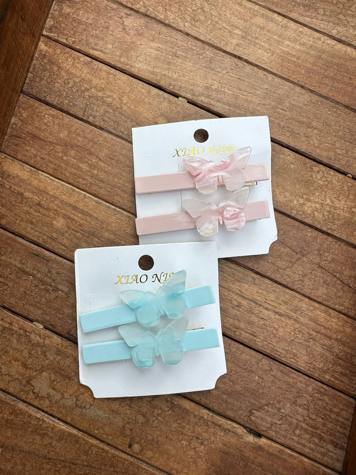 Pastel butterfly slides - Alluring Accessories